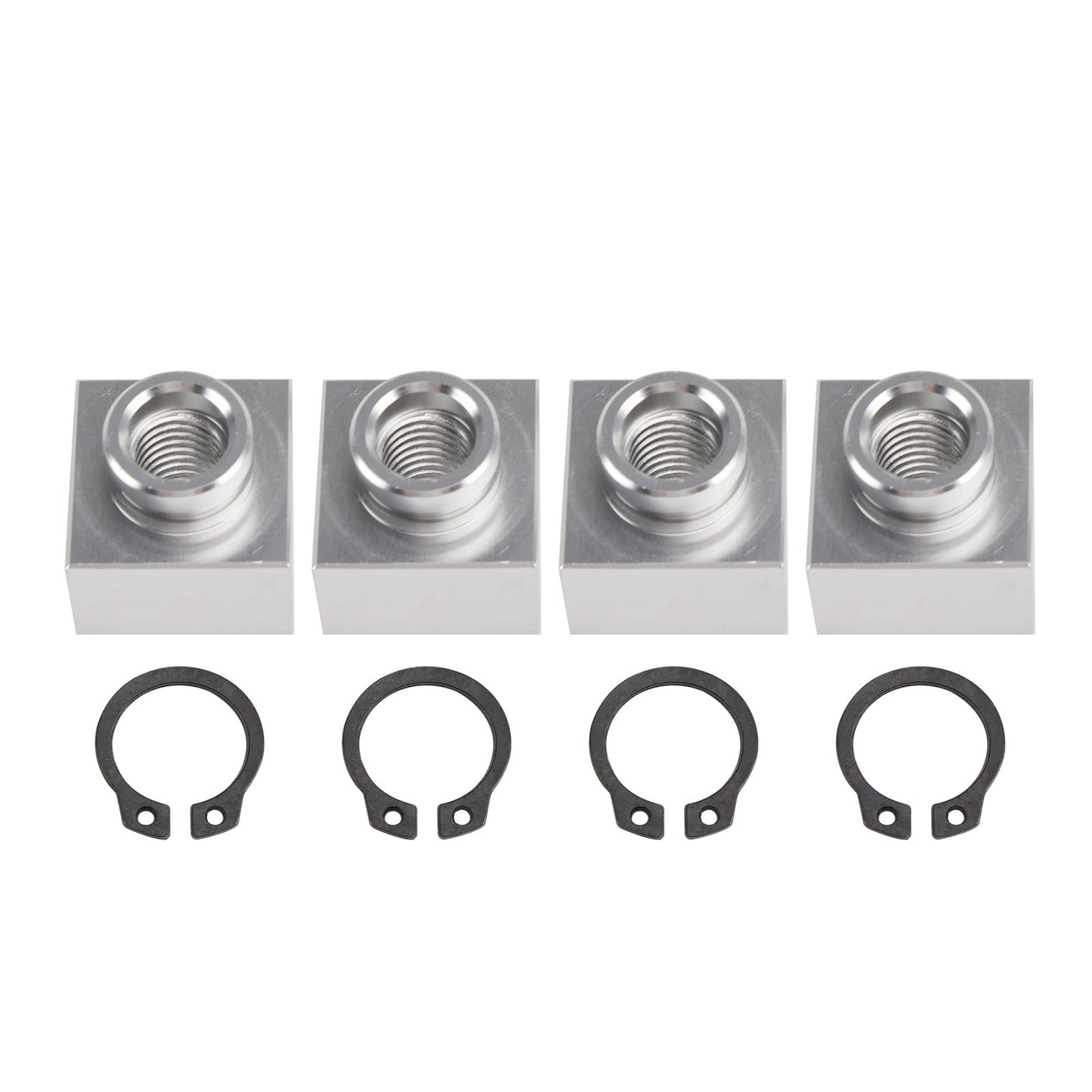 4X Set Snowmobile Trailer Insert Nut & Snap Ring 04414 03400 For Triton Xt & Lt