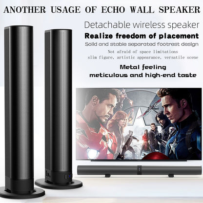 Detachable Surround Sound Bar Wireless Subwoofer 2 Speaker System Home Theater`