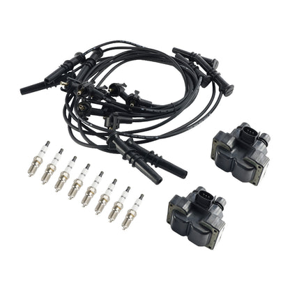 2 Ignition Coil Pack 8 Spark Plugs and Wire Set FD487 SP432 For Ford Expedition