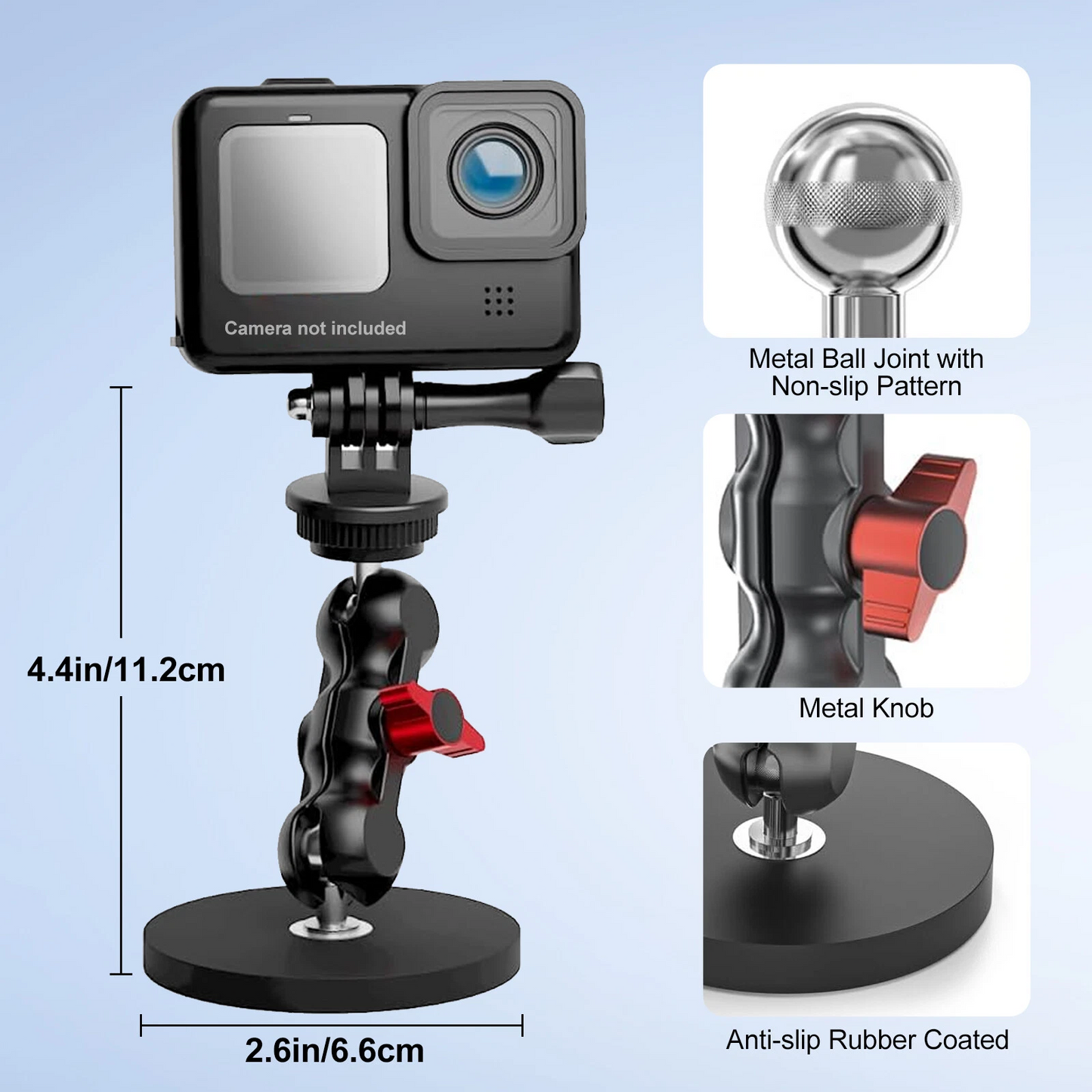 Magnet Camera Mount Magnetic Suction Cup Mount for GoPro 13/12 DJI Osmo Action