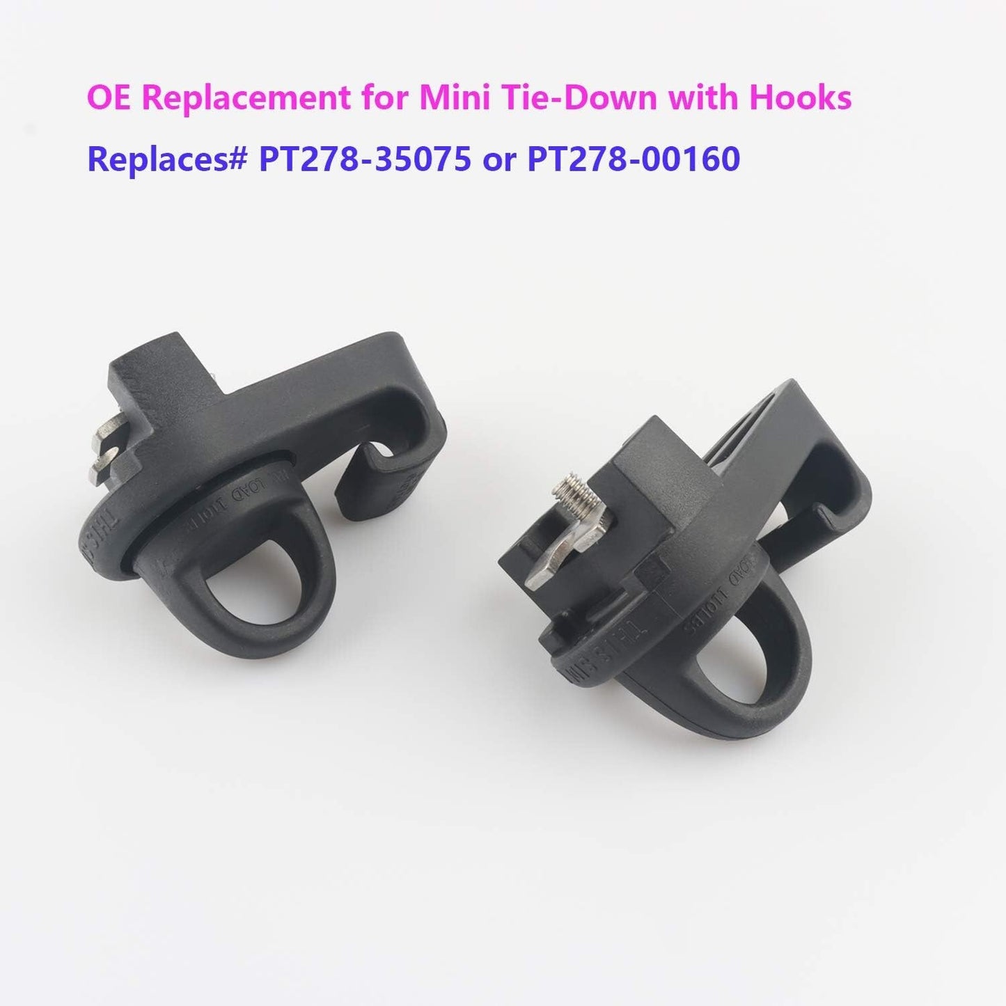 4PCS Truck Bed Tie Down Hooks Deck Rail Fits 2005-2024 Toyota Tacoma PT278-35075