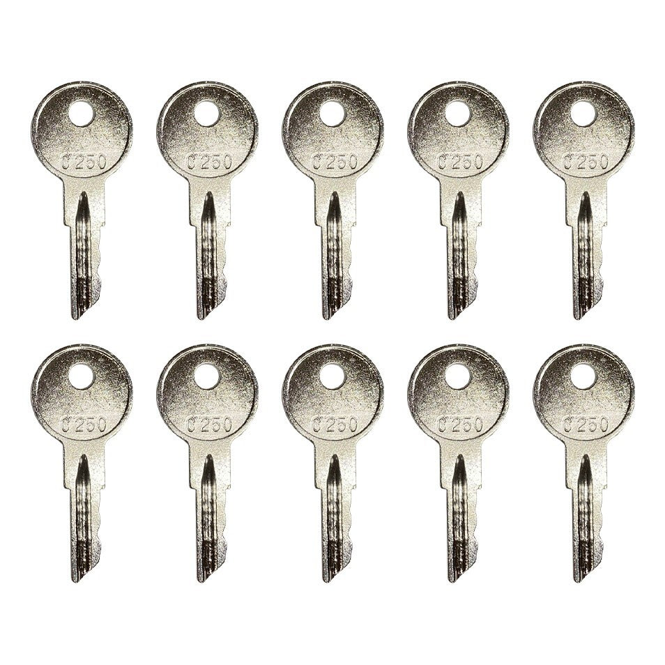 (10) Ignition Key For Crown Forklift  Walkie Wave - C250, 170151-001, 089216-001