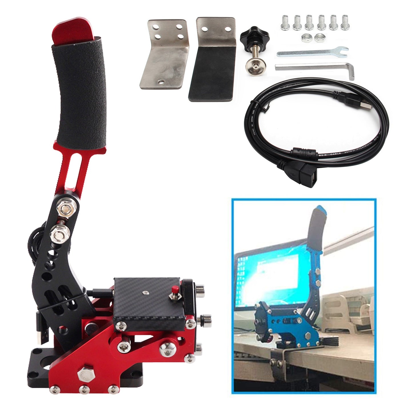 14Bit X1 XSS XSX  XBOX USB3.0 SIM Handbrake Kits for Steering Wheel Stand G920