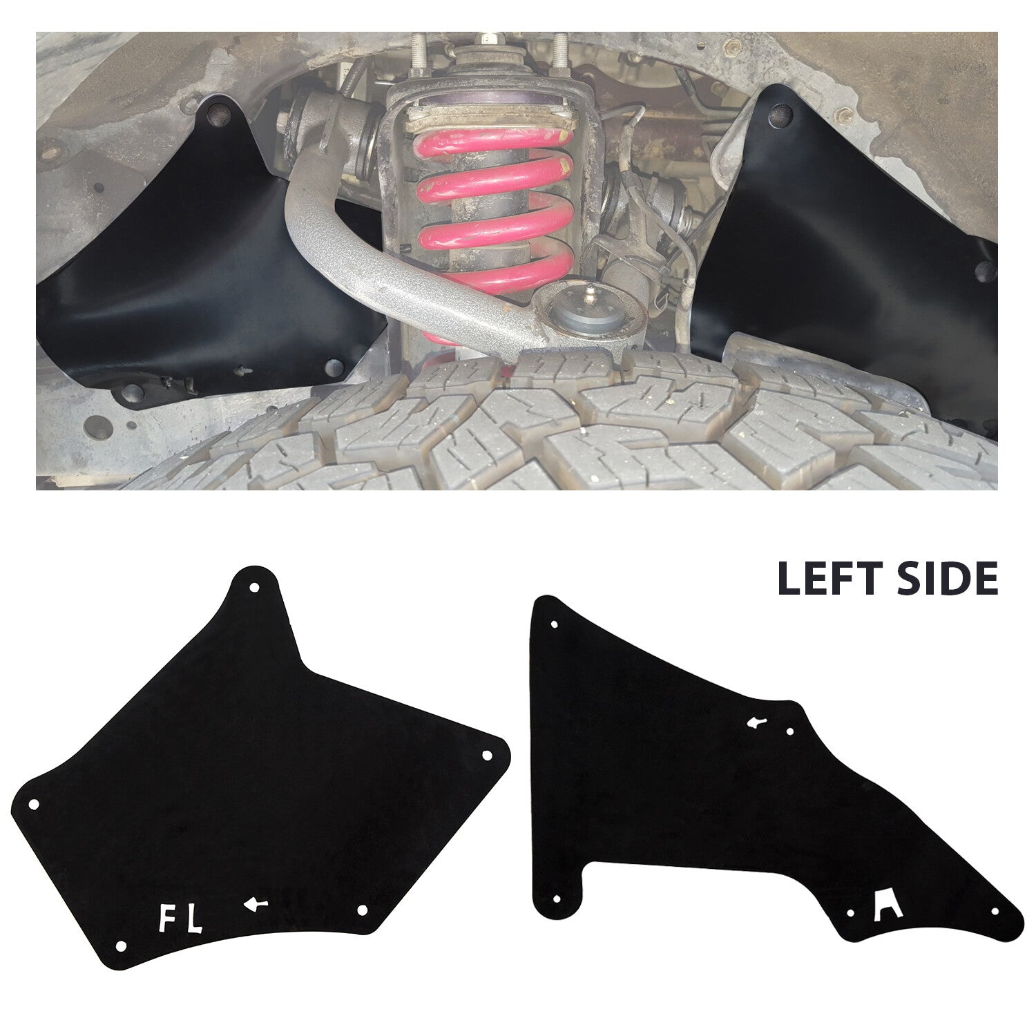 Solid Spare 4PCS Splash Guards Fender Liners For Toyota 4Runner Lexus GX 470 2003-2022