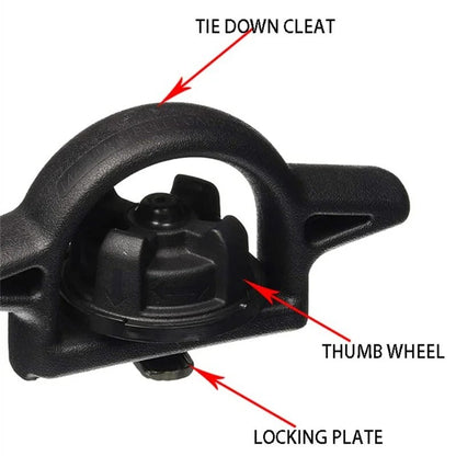 4PCS Cargo Truck Bed Tie Down Cleats For 2005-2020 Toyota Tacoma Black