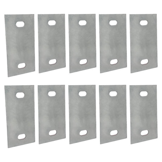 Solid Spare Stationary Dock Washer Plate, 5" x 2-1/2" - Heavy-Duty Galvanized Steel (10)
