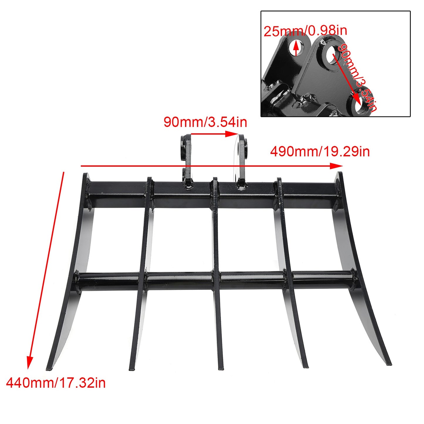 Attachment Rake Attachments Tools For Mini Excavators Excavator Small Digger