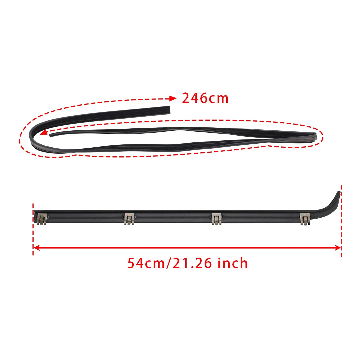 4PCS Door Window Seal Belt Weatherstrip+2PCS Seal Kit For Ford F150 F250 F350