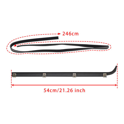 4PCS Door Window Seal Belt Weatherstrip+2PCS Seal Kit For Ford F150 F250 F350