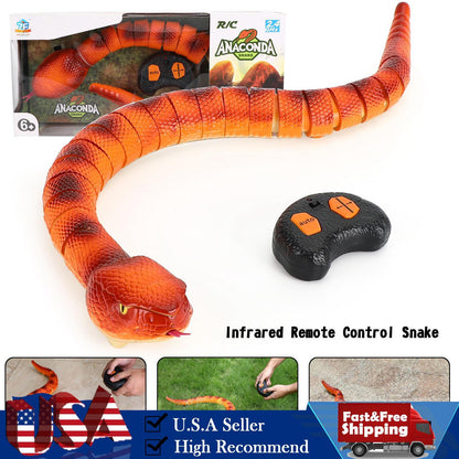 RC Anaconda Snake Remote Control Infrared Animal Prank Fun Toy Gift For Children