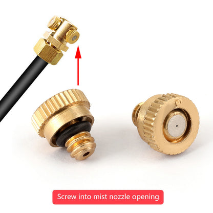 20X Brass Misting Nozzles Water Mister Sprinkle For Cooling System 0.024" 10/24