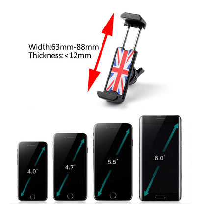 Red Union Jack Smartphone Cell Phone Mount Holder For Mini Cooper R55 R56 R57 US