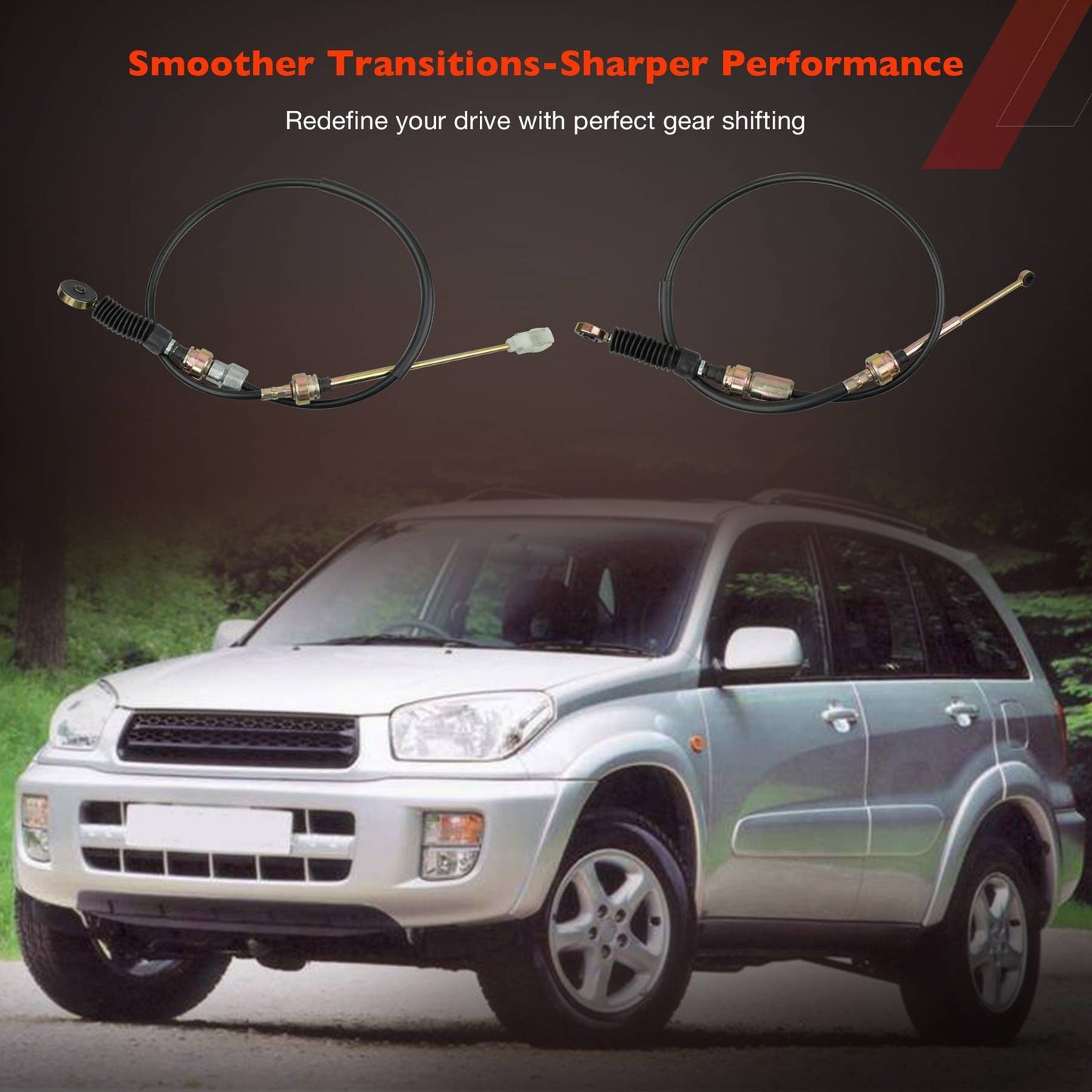 2x Manual Transmission Shift Control Cable For 1996-2000 Toyota RAV4 33821-42070