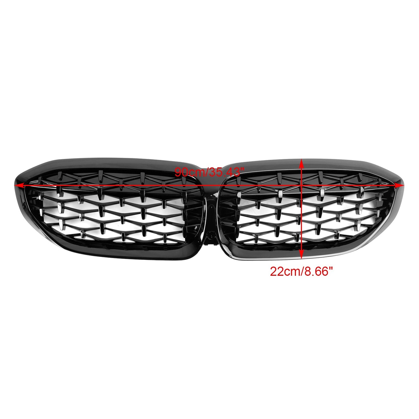 Diamond Black Kidney Grille Grill 51138072085 Fit BMW 3 Series G20 2019-2022