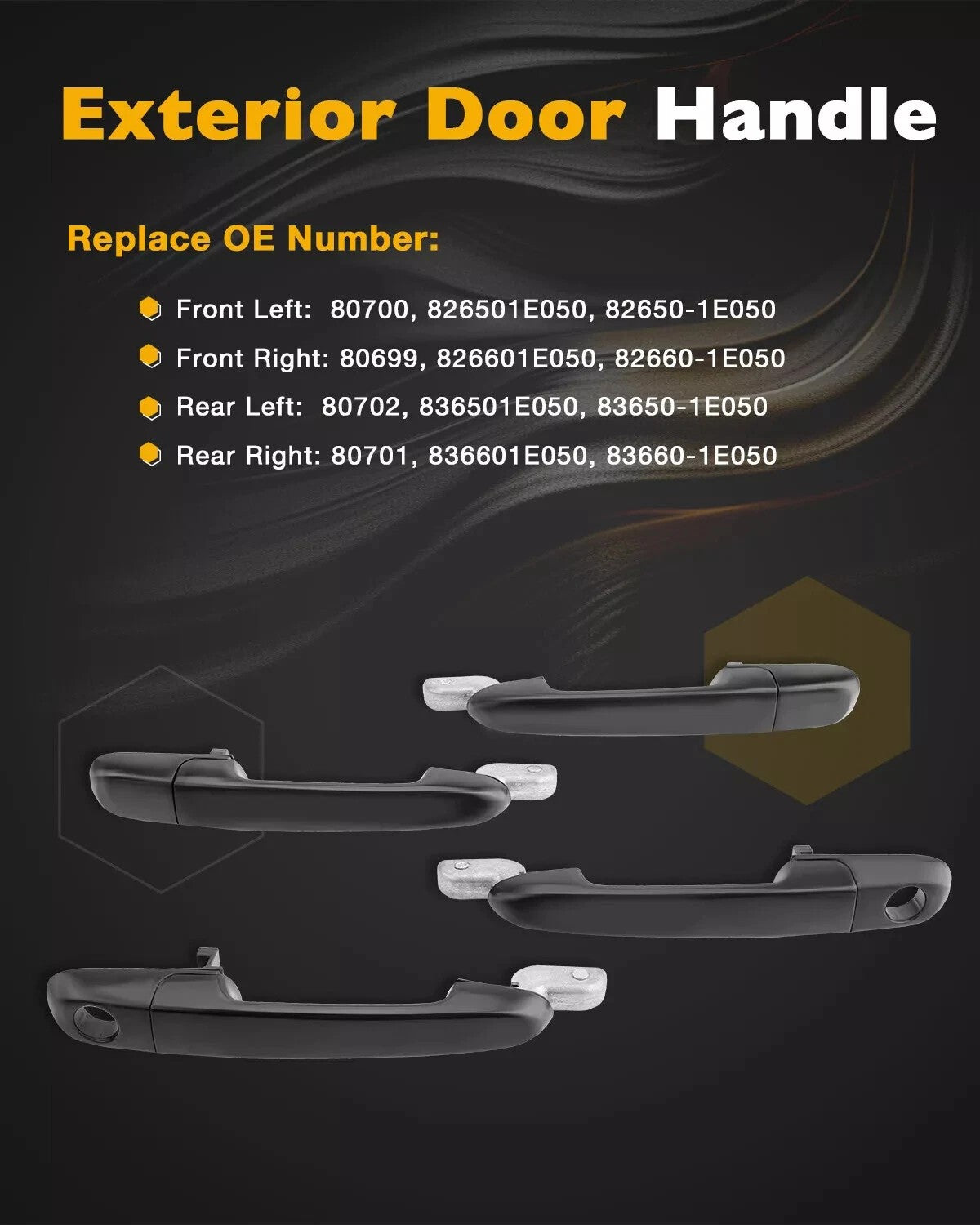 Exterior Outside Door Handle Set LH RH For 2006-11 Hyundai Accent Dodge Attitude