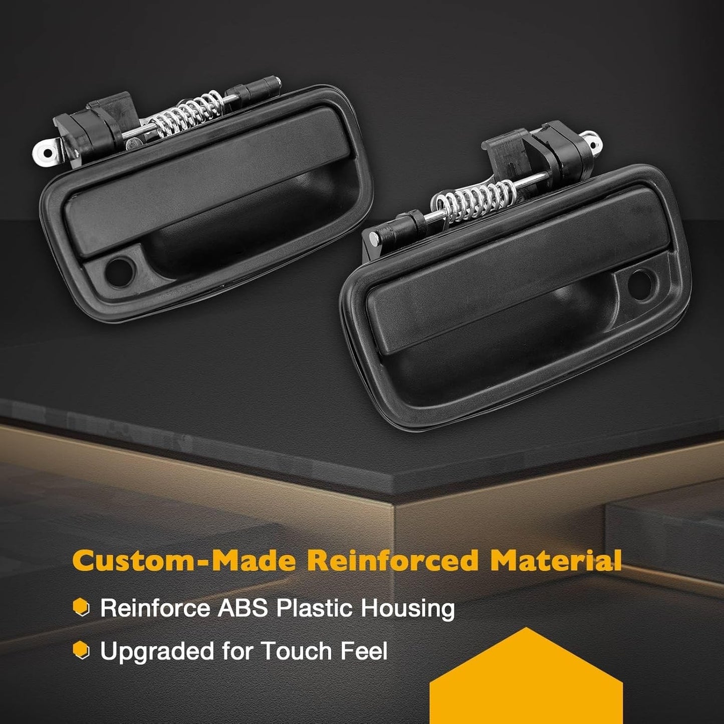 2X Exterior Door Handle w/ Lock Cylinders & Keys Set For 1995-2004 Toyota Tacoma