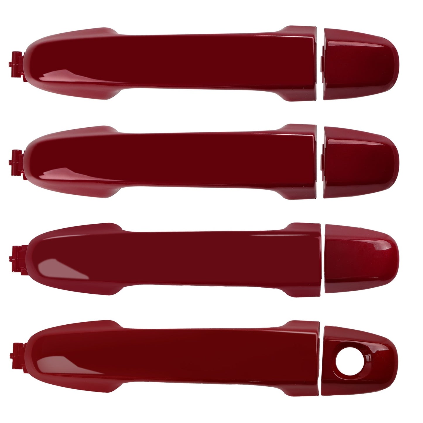 4X Exterior Door Handles Front / Rear Kit Fit 2012-2017 Toyota Camry Outside Red