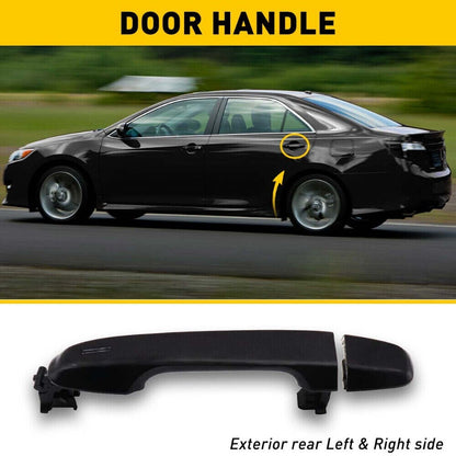 Exterior Door Fit Rear Handle for Toyota 2012-2017 Camry Left & Right Side Black