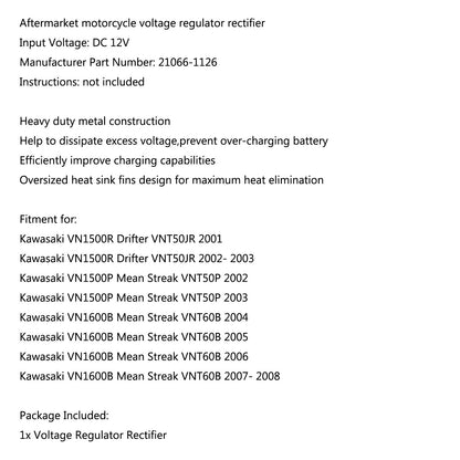 Voltage Regulator Rectifier For Kawasaki VN1500R Drifter VNT50JR 2001-2003