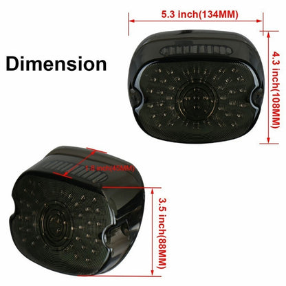 Smoke LED Tail Light Brake Turn Signal for Harley Touring Dyna Softail Sportster