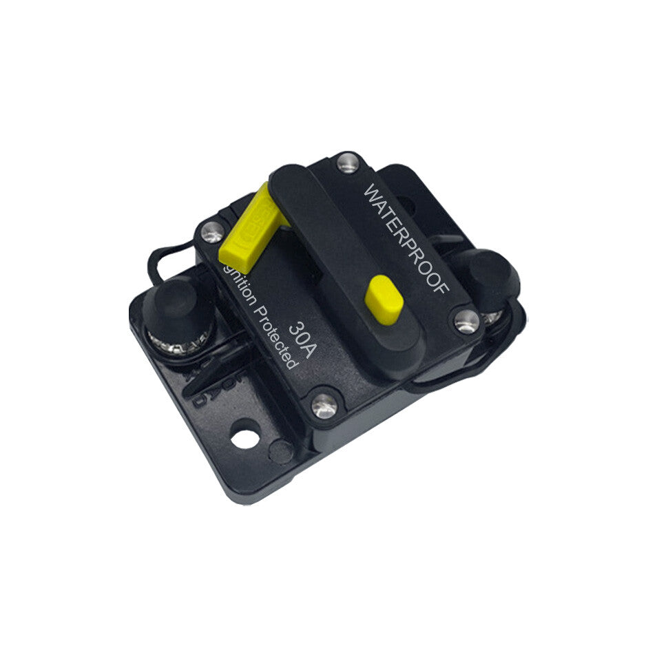 30A Circuit Breaker with Reset Waterproof for Auto Trailer Truck RV Marine Audio