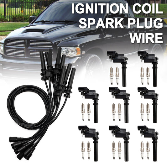 UF378 Ignition Coil+Spark Plug+Wire set For Dodge Ram 1500 2500 3500 5.7L V8  ..