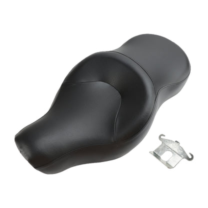 Leather Driver&Passengereat 2-up Forportster XL883N XL1200N 2004-2018 Black