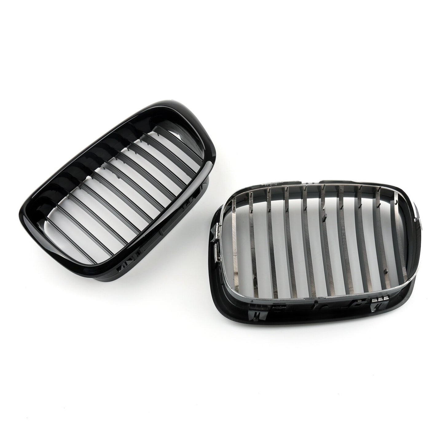Front Fence Grill Grille Gloss Black For BMW 5-Series E39 2001 2002 2003 2004