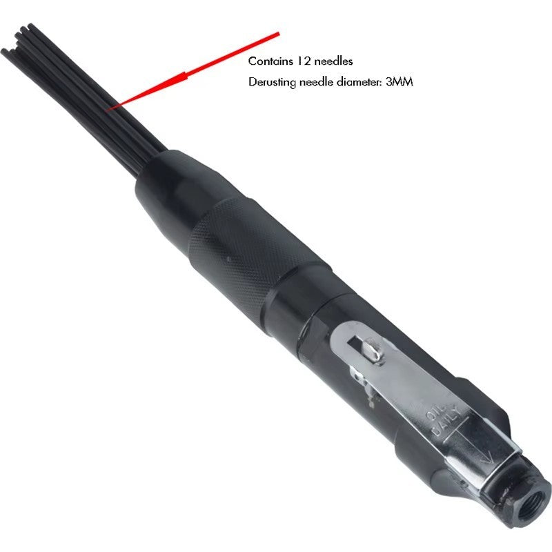 4000BPM Compact Air Needle Scaler Powered Pneumatic Rust Paint Weld Removal Tool