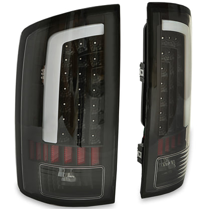 Solid Spare For 2002 2003-2006 Dodge Ram 1500 2500 3500 LED Tail Lights Brake Lamps Clear