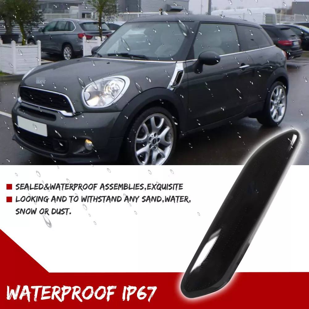 For Mini Cooper Countryman 2012-2017 R60 R61 Fender Side Marker Light Smoke Lens