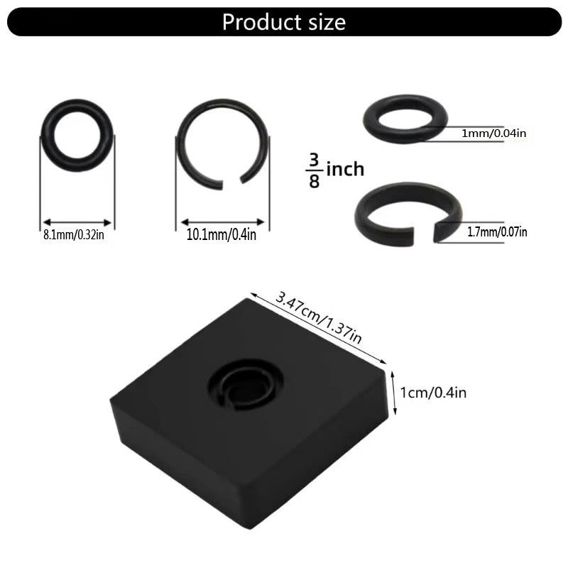 For Milwaukee Type 3/8" Impact Wrench Retaining Ring Clip with O-Ring (3 sets)