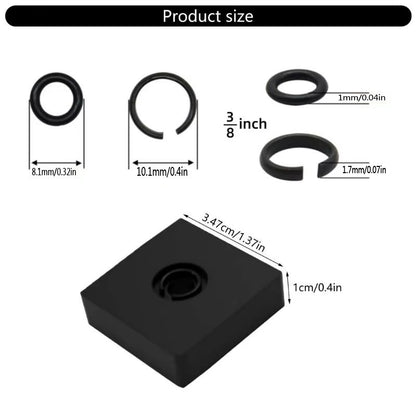 For Milwaukee Type 3/8" Impact Wrench Retaining Ring Clip with O-Ring (3 sets)