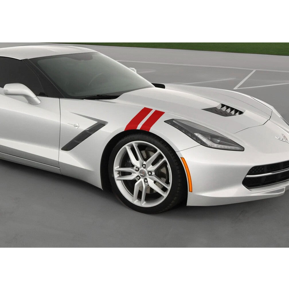 3" Fender Stripe Hash Mark Stripe Decal Graphic Kit For Chevy Corvette C5 C6