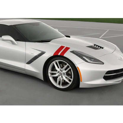 3" Fender Stripe Hash Mark Stripe Decal Graphic Kit For Chevy Corvette C5 C6