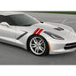 3" Fender Stripe Hash Mark Stripe Decal Graphic Kit For Chevy Corvette C5 C6
