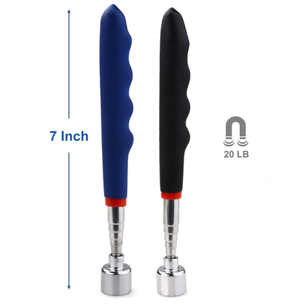 2x 30in Magnetic Telescoping Pickup Rod Tool 20lb Magnet Grabber Extension Stick