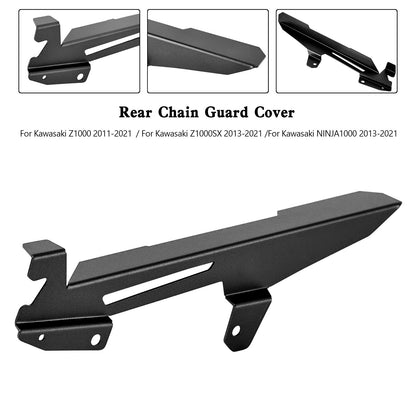 Black Sprocket Chain Guard Cover For Kawasaki Z1000SX NINJA 1000 Z1000 11~21