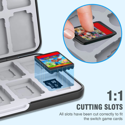 Game Card Case 72 Slot Storage Holder For Nintendo Switch Travel Carry Cover Box