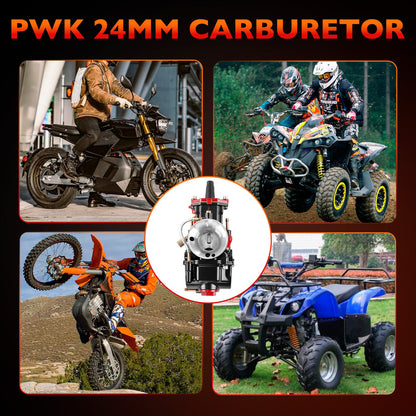 PWK 24mm Racing Carburetor Kit For Dirt Bike ATV Scooter Pit Bike 50cc 70cc 80cc