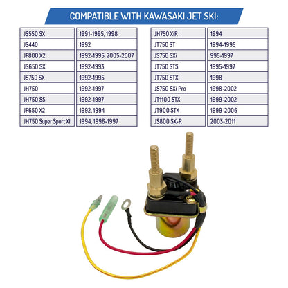 Starter Relay Solenoid for Kawasaki Jet Ski, 1991-2011 - 27010-3724, 27010-3760