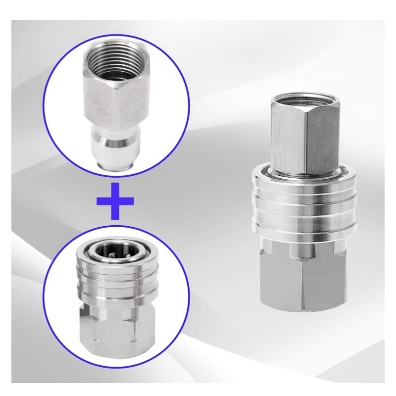 4Pcs NPT 1/4 Inch Pressure Washer Adapter Stainless Steel Quick Connect Fitting