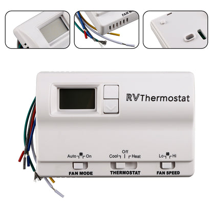 Heat/Cool Digital Thermostat Replacement Compatible with Coleman 83303362 White