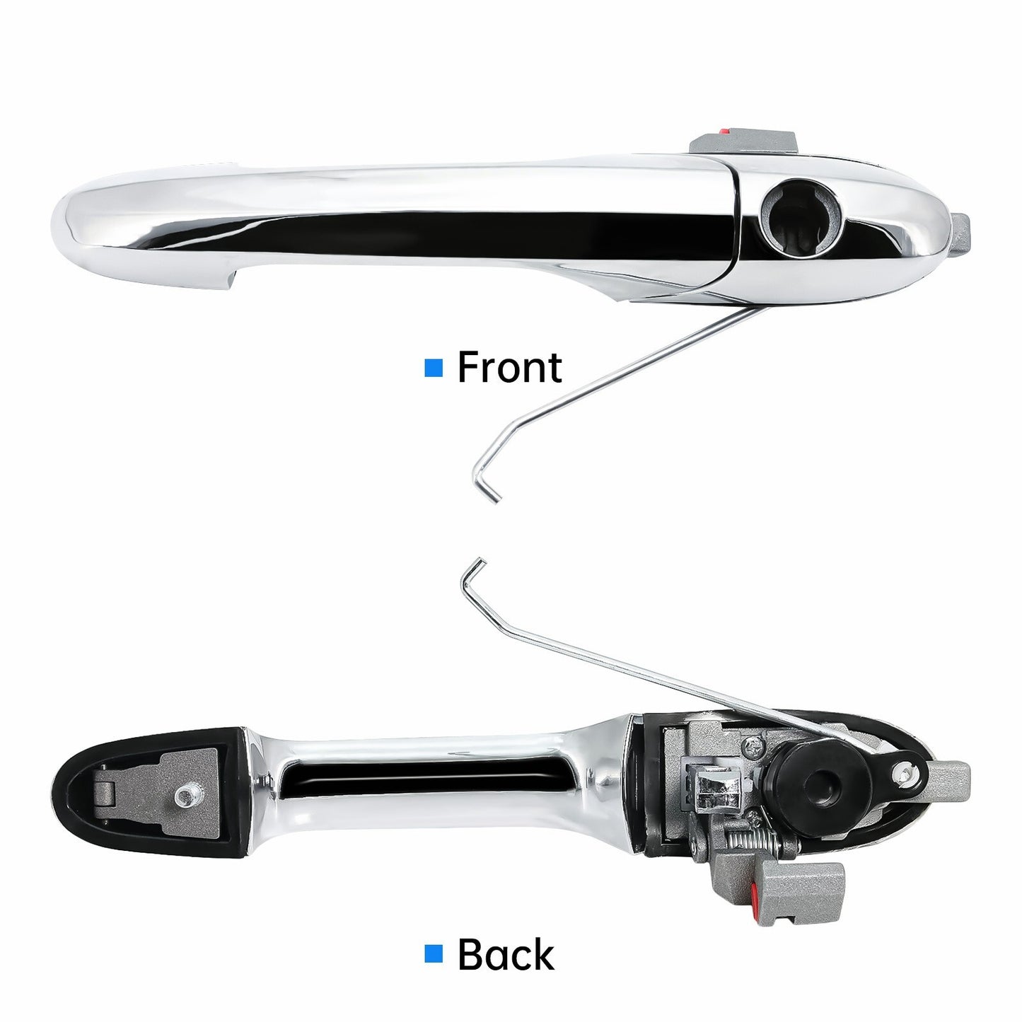 Front Exterior Outside Chrome Door Handle LH Driver Side For Fiat 500 68069943AC
