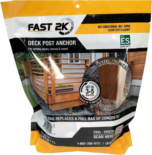Solid Spare Fast 2K Deck Post Mix, Expanding Foam Concrete Alternative for Post Install (1)