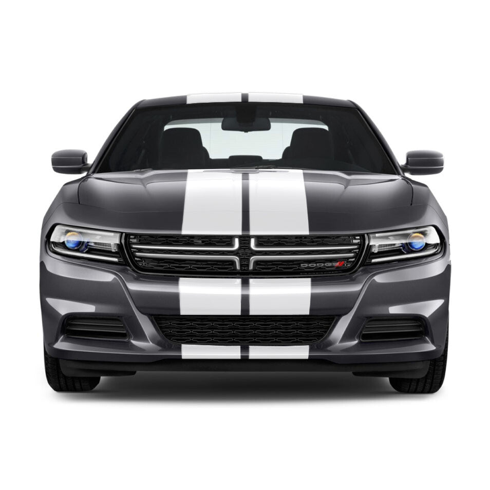 DUAL 10" VINYL RALLY STRIPES RACING STRIPE + BONUS INSTALL KIT For DODGE CHARGER
