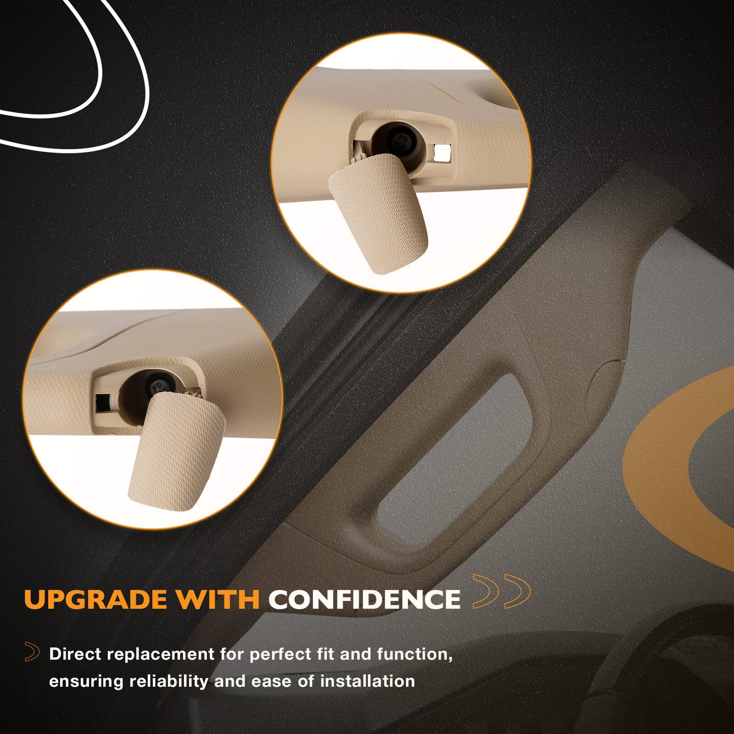 A Pillar Interior Right&Left Trim Grab Handle Fit 2011-16 Ford F-250 F-350 F-450