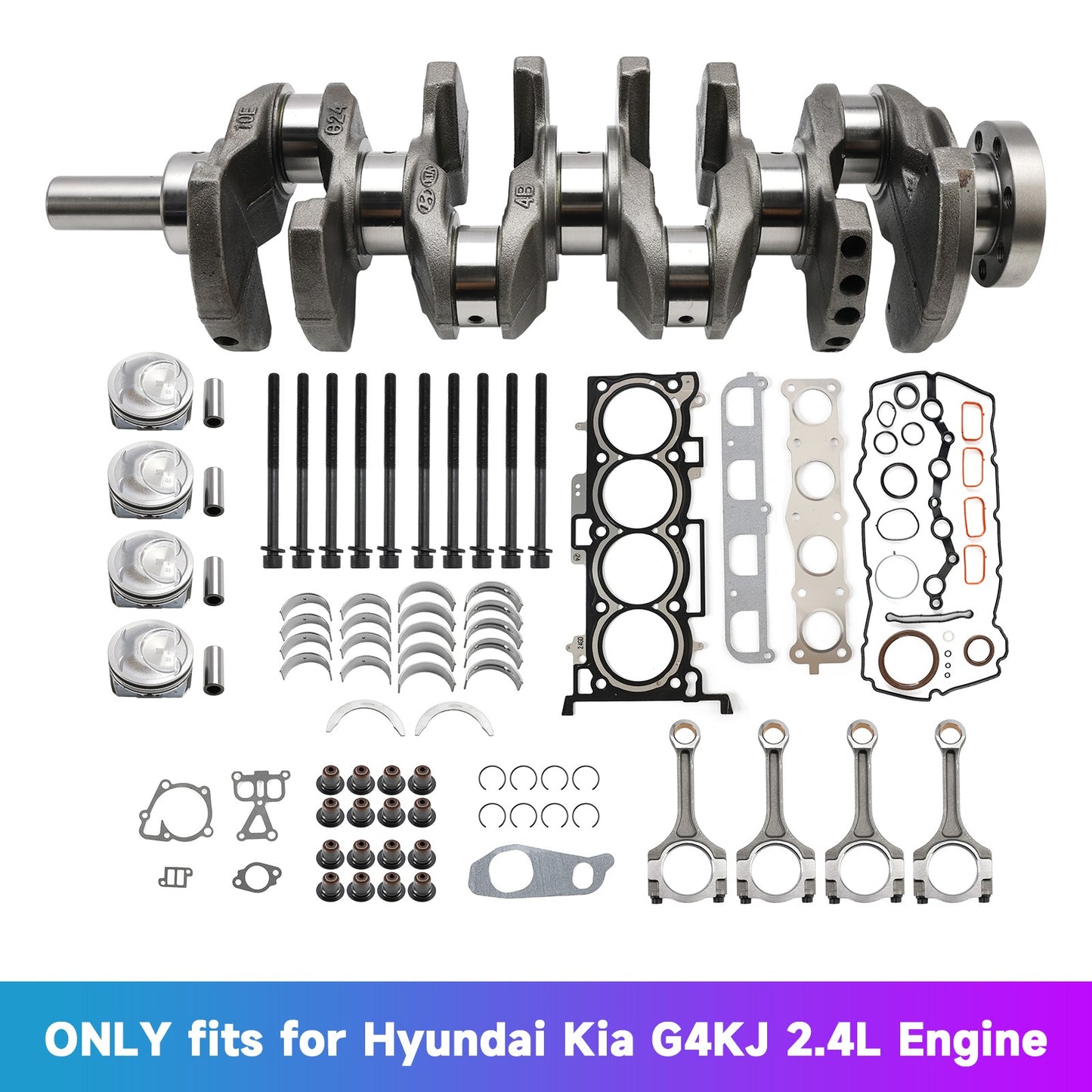G4KJ 2.4L Engine Overhaul Rebuild Kit Crankshaft Rods for HYUNDAI KIA Sorento