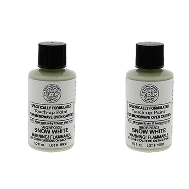 Solid Spare 2 PACK - White Microwave Oven Cavity Touch-Up Paint 98QBP0303