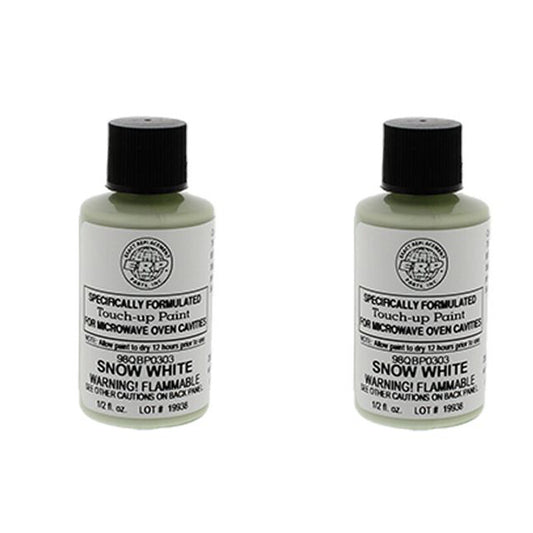 Solid Spare 2 PACK - White Microwave Oven Cavity Touch-Up Paint 98QBP0303